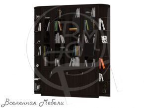Библиотека Олимп Комплектация № 1 дверь комбинированная, цвет венге Олимп-Мебель