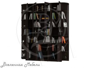Библиотека Олимп Комплектация № 1 дверь комбинированная, цвет венге Олимп-Мебель