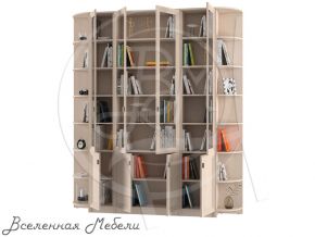 Библиотека Олимп Комплектация № 1 дверь комбинированная, цвет дуб Олимп-Мебель