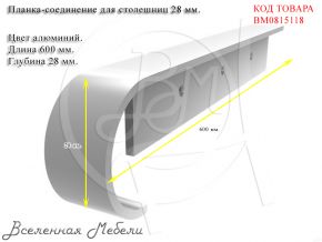 Планка-соединение для столешниц 28 мм. Скиф