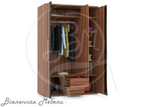 Шкаф для одежды с ящиками Вива 4-3802 цвет венге/слива Гранд Кволити