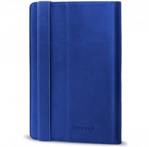 Кожаный универсальный чехол для планшета 7 - 8 дюймов со стразами и функцией подставки "Скайлайн" (Синий)  Epik