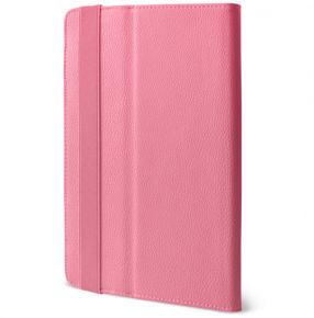 Кожаный тонкий универсальный чехол для планшета 7 - 8 дюймов с функцией подставки Классик (Розовый)  Epik