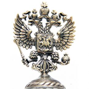 Сувенирное Яйцо с гербом РФ кабинетное  Crystal tear РХ82Г