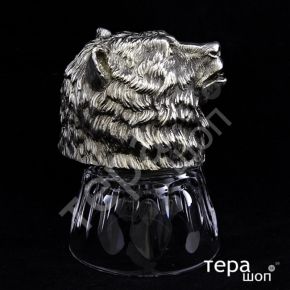 Чарка Медведь, 50 мл, 1 шт Бокал хрустальный с головой медведя из серии Охотничий Crystal tear РХ37