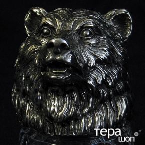 Чарка Медведь, 50 мл, 1 шт Бокал хрустальный с головой медведя из серии Охотничий Crystal tear РХ37