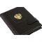 Кожаный ежедневник формата А5 Россия с гербом #1 Черная обложка с тиснением на магнитной кнопке Старый Мастер А80503