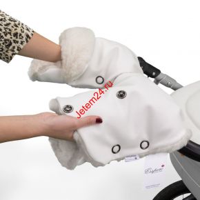 Муфта - рукавички для коляски Esspero Margareta (100% овечья шерсть) - Cream Esspero