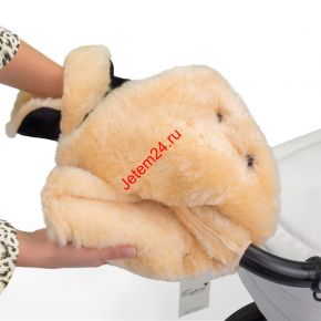 Муфта - рукавички для коляски Esspero Olsson (100% овечья шерсть) - White Esspero