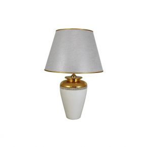 Настольная лампа с абажуром серебр.цвета Нью-Йорк (белый) Bruno Costenaro