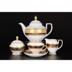 Falkenporzellan Чайный сервиз на 6 персон 17 предметов Diadem Black Creme Gold GL