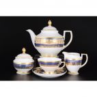 Falkenporzellan Чайный сервиз на 6 персон 17 предметов Diadem Blue Creme Gold GL
