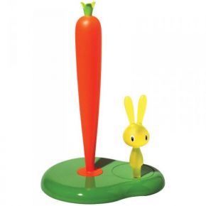 Держатель для бумажных полотенец bunny&amp;carrot 20 см. зелёный ALESSI