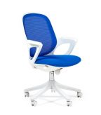 Офисное кресло Chairman  820 White Белый каркас.Синяя ткань Chairman