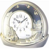 Настольные часы с будильником золотого цвета RHYTHM Будильники Rhythm 4SE443WR18