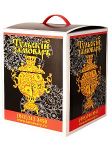 Набор самовар электрический 3 литра с художественной росписью "Кружево" с чайным сервизом и подносом, арт. 120318с Тула