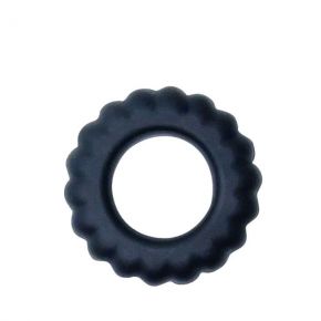 Baile Эреционное кольцо с крупными ребрышками Titan (черный)