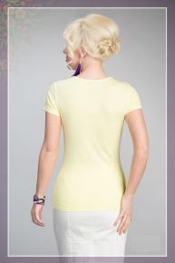 Лала Стайл Желтая женская  футболка LalaStyle