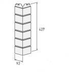 Угол наружный Vox Solid Brick 92х437 мм Dorset VOX