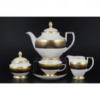 Чайный сервиз на 6 персон 17 предметов Rio black gold GL