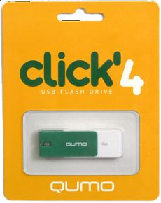 Флеш память Qumo 04 Gb, Click Jade нефрит Qumo