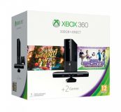 Microsoft Xbox 360 Slim E 4Gb Rus + Kinect Сенсор движений + Сборник Kinect Adventures 5 игр + Kinect Sports Ultimate