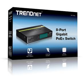 TRENDnet TPE-TG80G - 8-портовый гигабитный коммутатор с поддержкой PoE+ TRENDnet