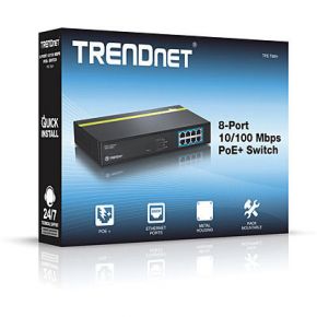 TRENDnet TPE-T80H - 8-портовый коммутатор с поддержкой PoE+ TRENDnet