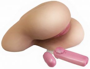 LOVETOY (А-Полимер) Реалистичная вагина с выносным пультом управления вибрацией (телесный)
