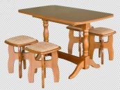 Обеденная группа стол прямоугольный (модернизированный) + 4 табурета, Боринское Боринское