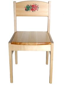 Детская мебель Хохлома - стул детский "Кроха" растущий с рисунком на спинке, арт. 79210000000 ЗАО "Хохломская роспись"