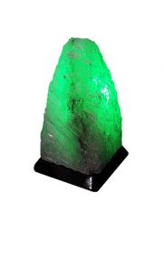 Солевая лампа Скала 2-3 кг с зеленой лампочкой Берег мечты