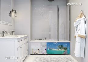 Фотоэкран под ванну Francesca Premium Сейшелы 150/170/180 см (Антискользящее Основание)