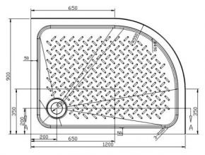 Поддон для душа Cezares Tray RH 120/90 13 W R Cezares