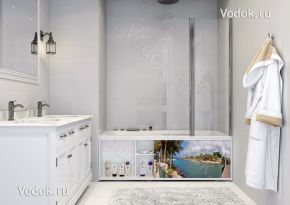 Фотоэкран под ванну Francesca Premium Монако 150/170/180 см (Антискользящее Основание)