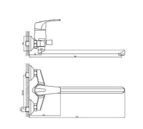 Смеситель Rossinka D40-33 универсальный