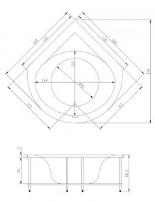 Акриловая ванна Aquatika Опера 168 3D