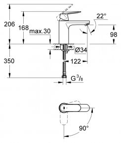 Смеситель Grohe Eurosmart Cosmopolitan 2339800E для раковины