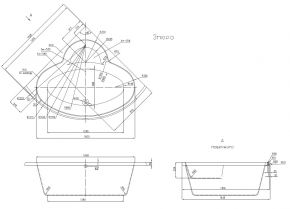 Акриловая ванна Aquatika Эпюра 140 BASIC