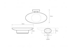 Мыльница Bemeta Oval 118408021