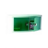 Настенный шкаф подвесной с дверками прозрачно-зеленый