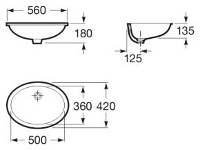 Раковина Roca Berna 327871001 (56 см)