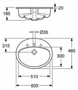 Раковина Gustavsberg Basic 7G286001