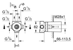 Скрытая часть Grohe Ondus 29033000