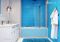 Экран под ванну раздвижной Francesca Premium 1.5/1.7/1.8 голубой (Антискользящее Основание)