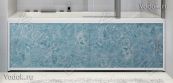 Экран под ванну раздвижной Francesca Premium 1.5/1.7/1.8 голубой мрамор (Антискользящее Основание)