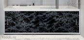 Экран под ванну раздвижной Francesca Premium 1.5/1.7/1.8 чёрный мрамор (Антискользящее Основание)