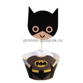 Набор стаканчик и палочка для кексов "Бэтмен"
