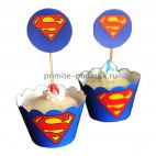 Набор стаканчик и палочка для кексов "Супермен 2"