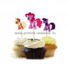 Набор палочек для украшения кексов "Little Pony"